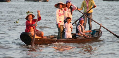 Sampan Mekongdelta Vietnam