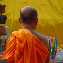 Mönch in Ayutthaya Thailand