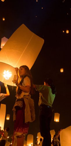 Jippeng Loy Krathong - ein Volksfest in ganz Thailand, besonders in Nordthailand