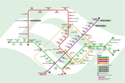 MRT Plan Singapur (LTA Singapur) | europäische Kreditkarten funktionieren nicht in allen Bussen, eventuelle Transfertickets z.B. zum Singapore Zoo gleich mit der Eintrittskarte online buchen