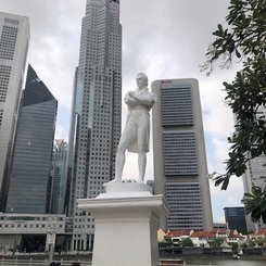 Sir Raffles Statue in Singapur