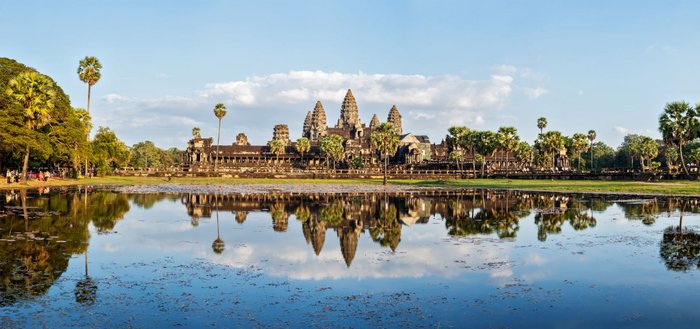 UNESCO Weltkulturerbe Tempelanlage Angkor Wat in Kambodscha Indochina