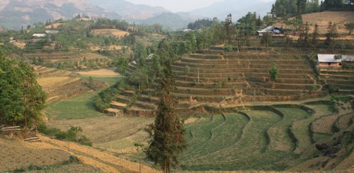 Landschaft um Sapa Nordvietnam Indochinareise