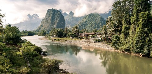 Heritage Line, oberer Mekong Flusslandschaft, Anouvong Kreuzfahrt